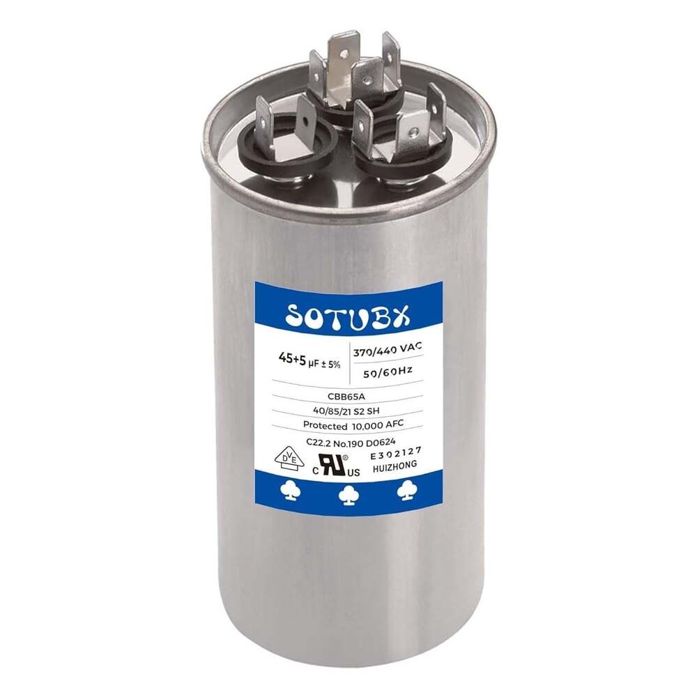 SOTUBX Capacitor 40+5uF 370VAC 440VAC 450VAC 50/60Hz CBB65 CBB65A 40 MFD AC Fan